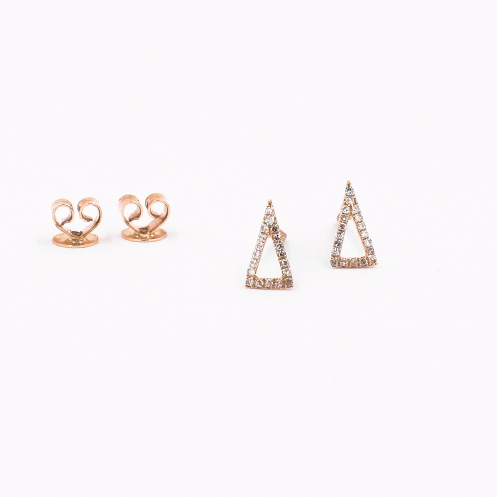 Diamond Triangle Studs
